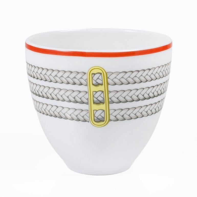 エルメス タンブラー スモールカップ NO2 90ml ペア トレサージュ エケストル Tressages questres 馬具 飾り紐 57140P2 057140P2 洋食器 高級の画像
