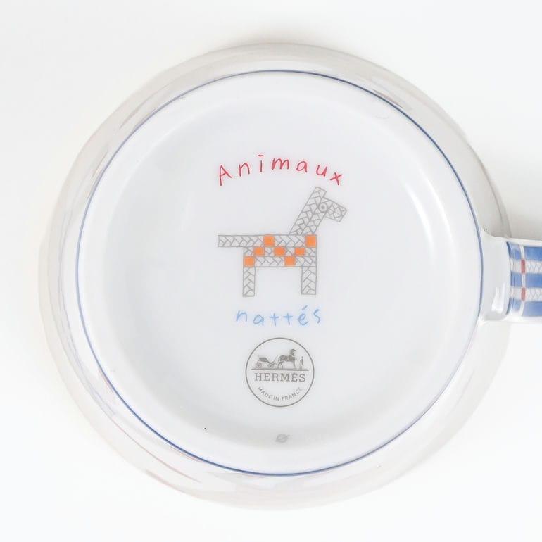 エルメス マグカップ ペア 2個セット NO1 NO2 300ml アニモー ナッテ Animaux nattes 58231P 058231P 洋食器 高級の画像