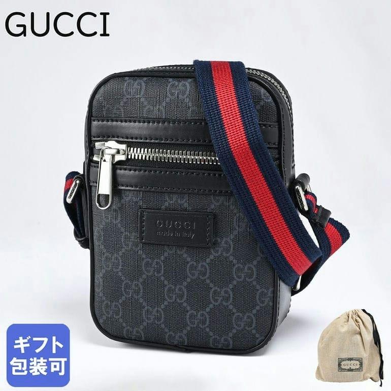GUCCI グッチ ショルダーバッグ GGスプリーム メンズ ブラック GUCCI グッチ ショルダーバッグ GGスプリーム メンズ ブラック