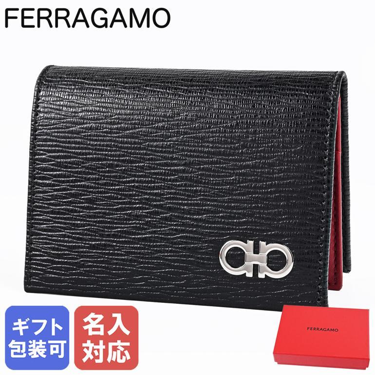 Salvatore Ferragamo カードケース 名刺入れ 黒 フェラガモ FERRAGAMO（フェラガモ） サルヴァトーレフェラガモ カードケース 名刺
