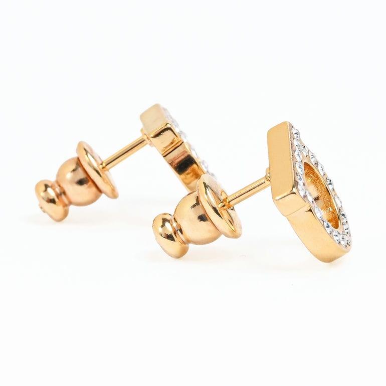 FERRAGAMO ゴールドメタルピアス FERRAGAMO（フェラガモ） サルヴァトーレフェラガモ ピアス クリスタル