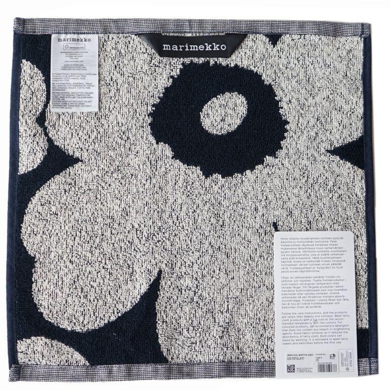 楽天カード分割 メール便可275円 マリメッコ ハンドタオル レディース ウニッコ ハンカチ ホワイト ダークブルー 851 刺しゅう可有料 刺しゅう選択時あすつく不可 Proudco Com