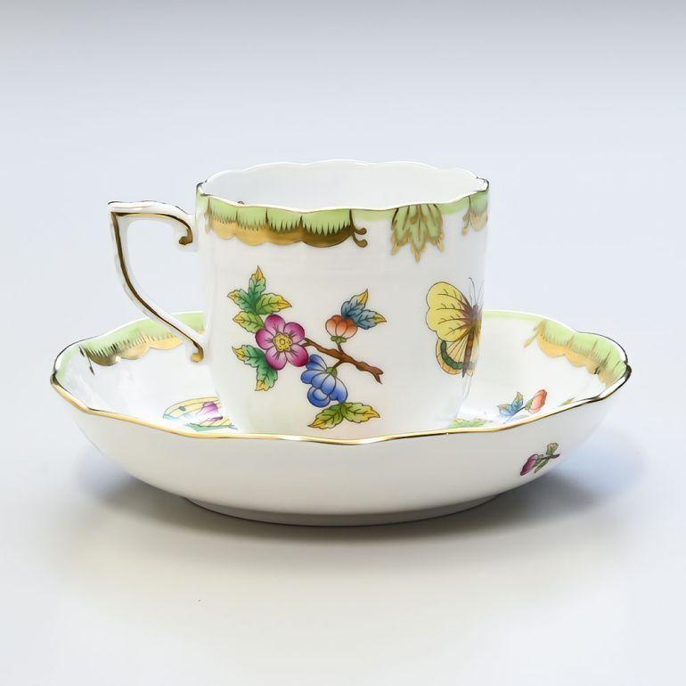 ヘレンド（HEREND） モカカップ&ソーサー ペア 2個セット ヴィクトリア