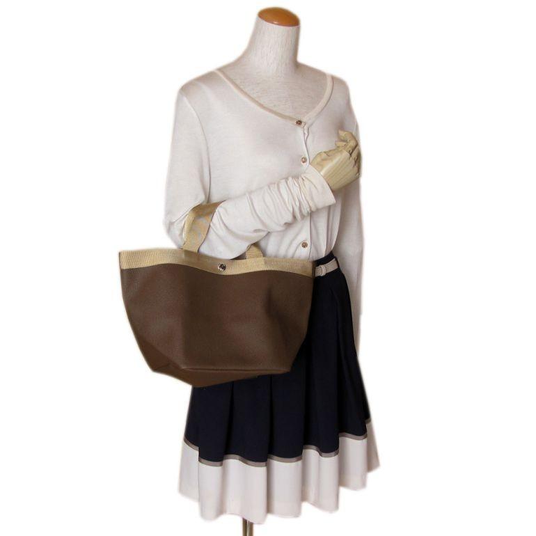 Herve Chapelier エルベシャプリエ 707GP トープ×ゴールド Herve Chapelier 並行輸入品 エルベシャプリエ トートバッグ