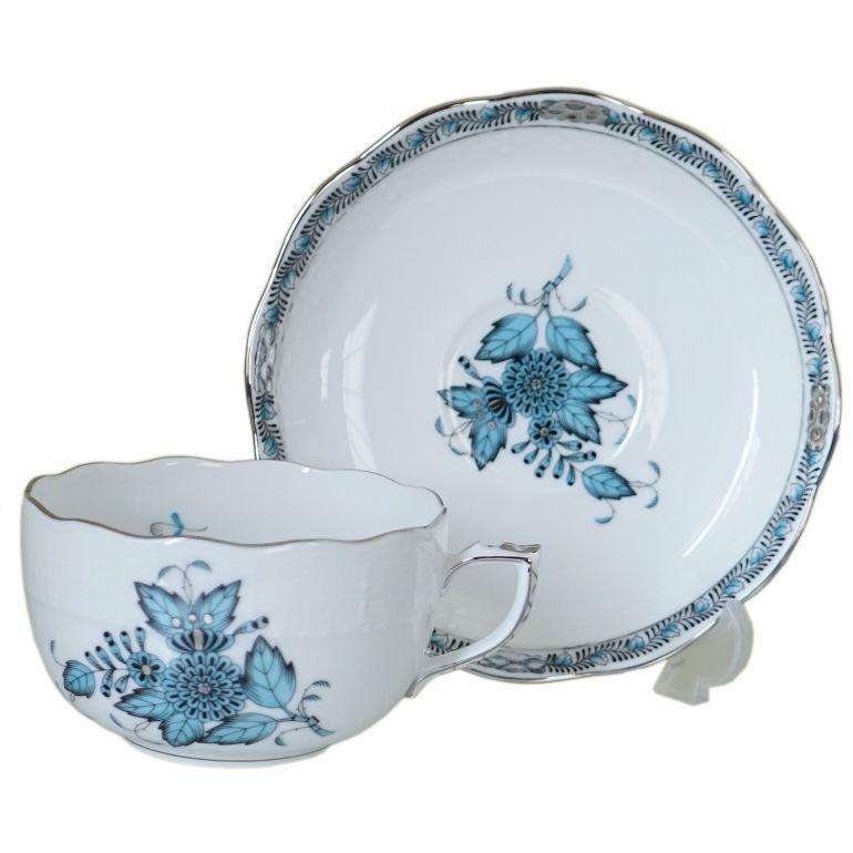 ヘレンド アポニー ターコイズ プラチナ ティーカップ Herend