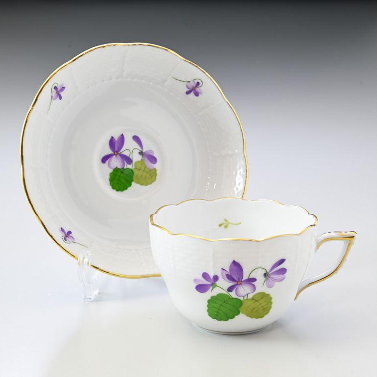 ヘレンド ティーカップ\u0026ソーサー VIOLETシリーズ 洋食器 200ml 手描き 730000 VIOLET 00730000-VIOLET_1