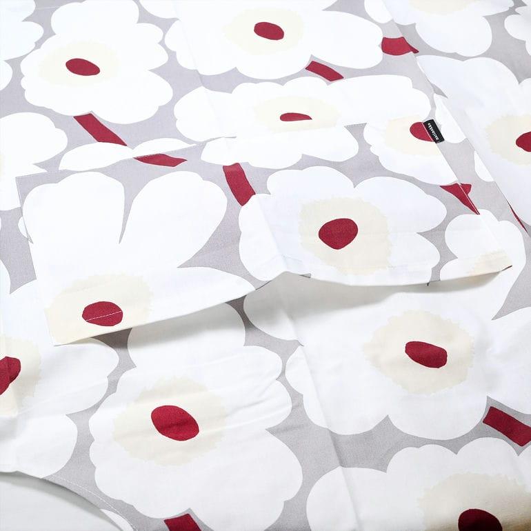 marimekko（マリメッコ） エプロン ウニッコ ホワイト×グレー×ベージュ