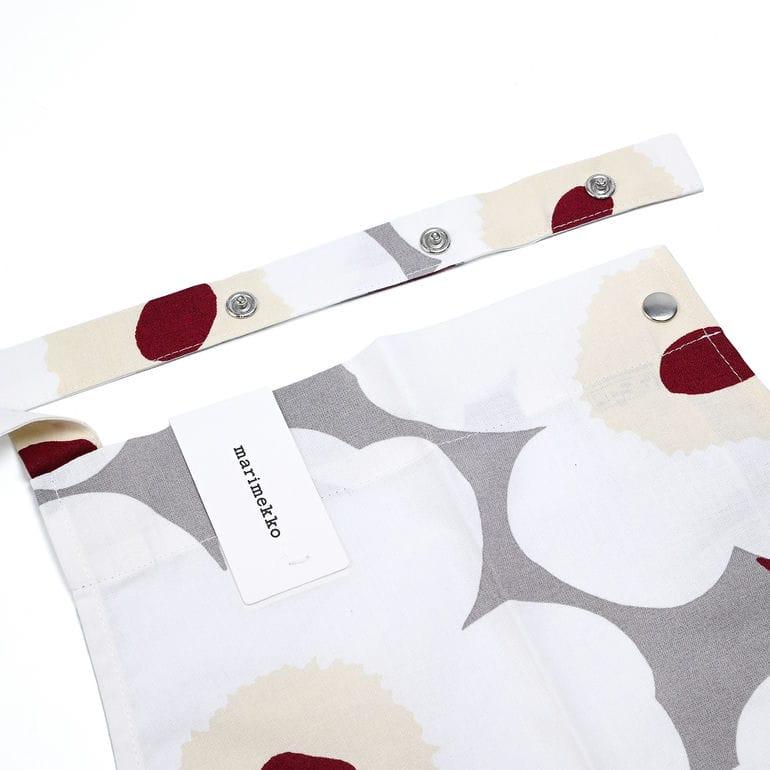 marimekko（マリメッコ） エプロン ウニッコ ホワイト×グレー×ベージュ