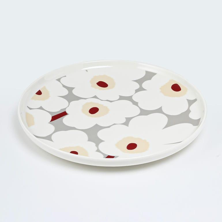 marimekko（マリメッコ） プレート 25cm ウニッコ ホワイト×グレー