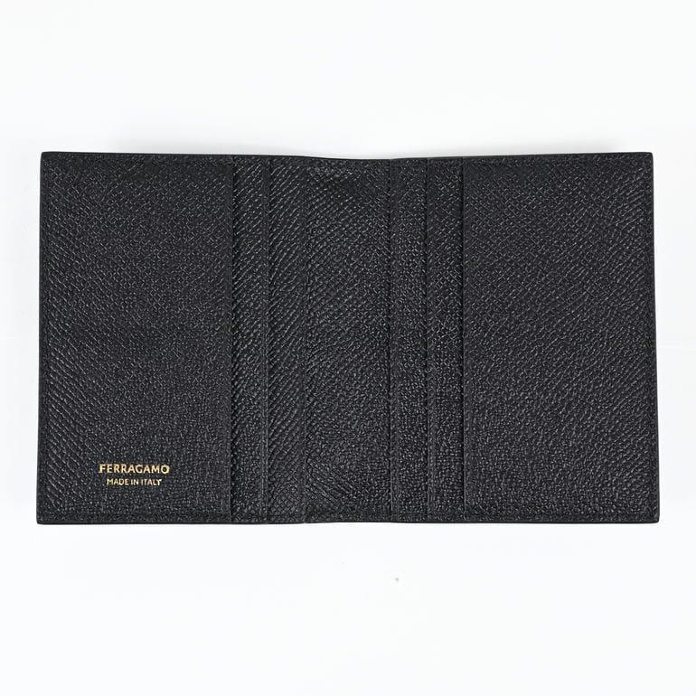 サルバトーレフェラガモ　ガンチーニ　名刺入れ　カードケース　黒 FERRAGAMO（フェラガモ） カードケース 名刺入れ ガンチーニクレジット