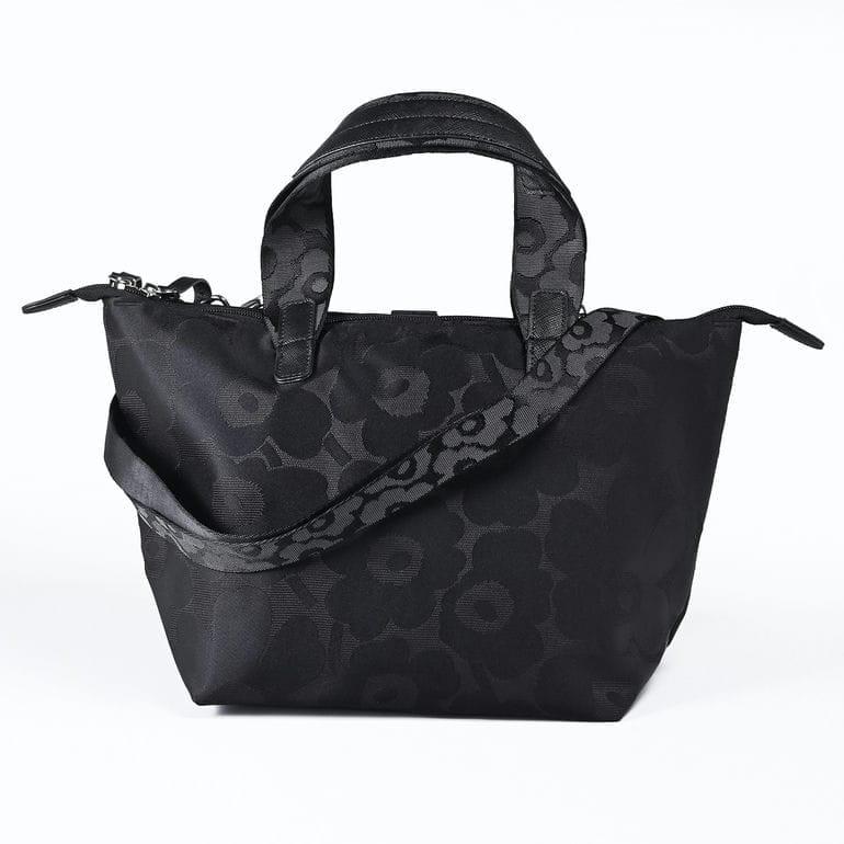 【ショップ袋付き】Marimekko ショルダーバッグ ブラック ウニッコ柄 marimekko（マリメッコ） トートバッグ ショルダートート Sサイズ