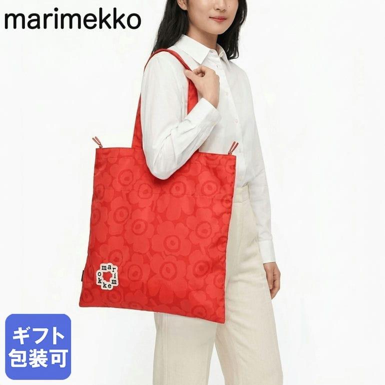 【完売級／新品タグ付】marimekkoウニッコ トートバッグ正規品 赤 黒北欧 marimekko（マリメッコ） トートバッグ 買い物袋 ショルダートート