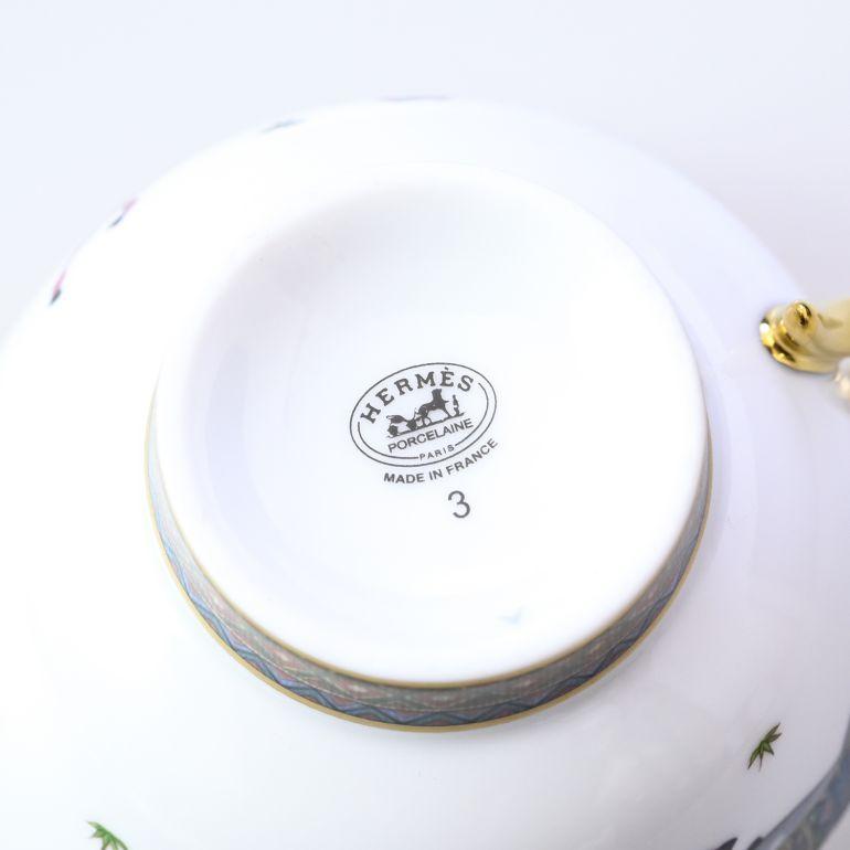 エルメス シュバルドリアン 東洋の馬 ORIENTAL HORSE ティーカップ\u0026ソーサー ペア No.3 230ml 9883P2の画像