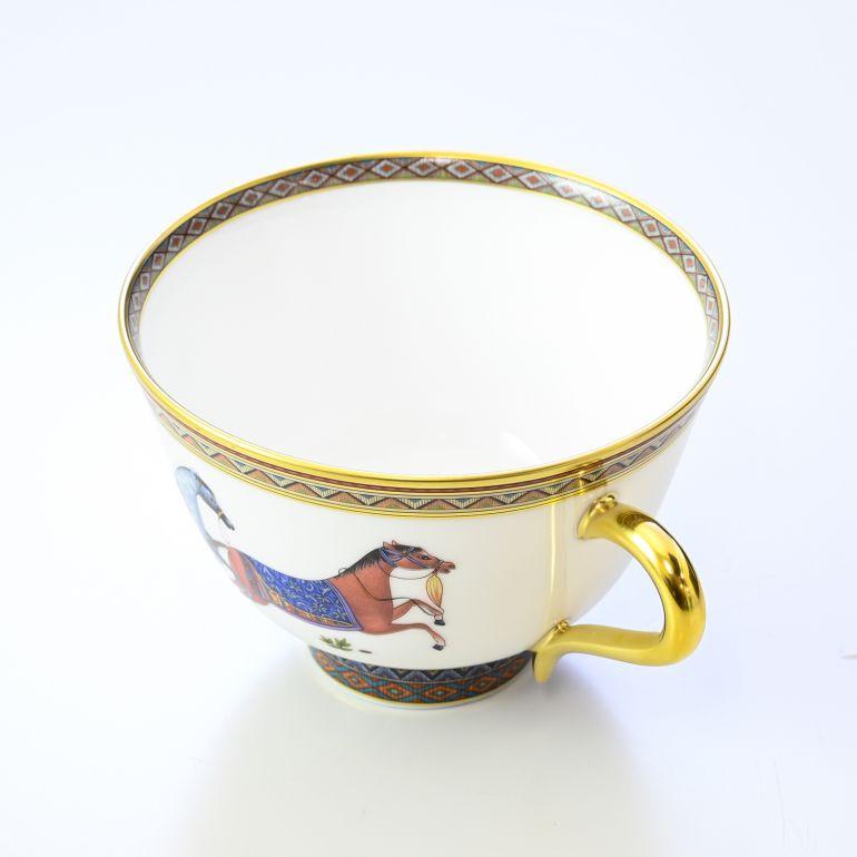 エルメス シュバルドリアン 東洋の馬 ORIENTAL HORSE ティーカップ\u0026ソーサー ペア No.4 230ml 9884P2の画像