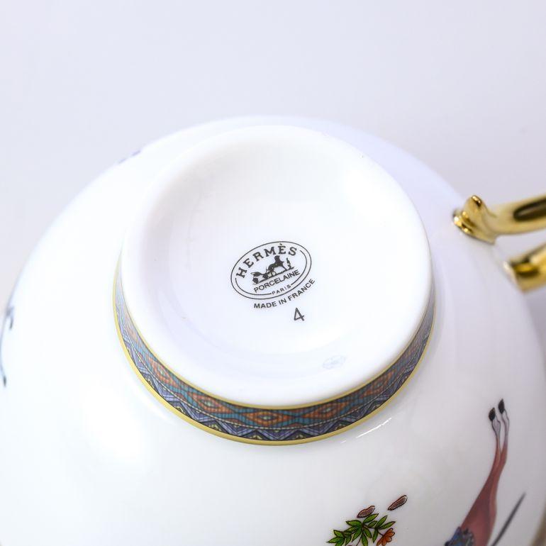 エルメス シュバルドリアン 東洋の馬 ORIENTAL HORSE ティーカップ\u0026ソーサー ペア No.4 230ml 9884P2の画像
