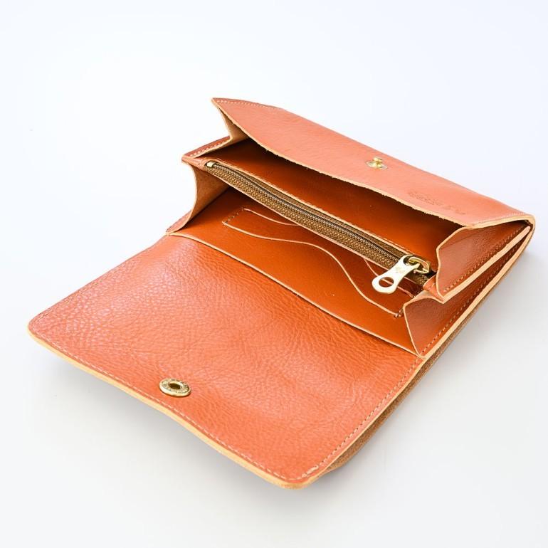 IL BISONTE（イルビゾンテ） 二つ折り財布 カウハイドレザー CARAMEL