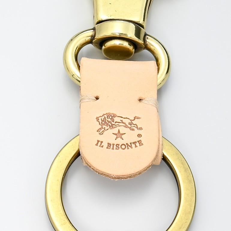 IL BISONTE（イルビゾンテ） キーリング キーホルダー NATURAL