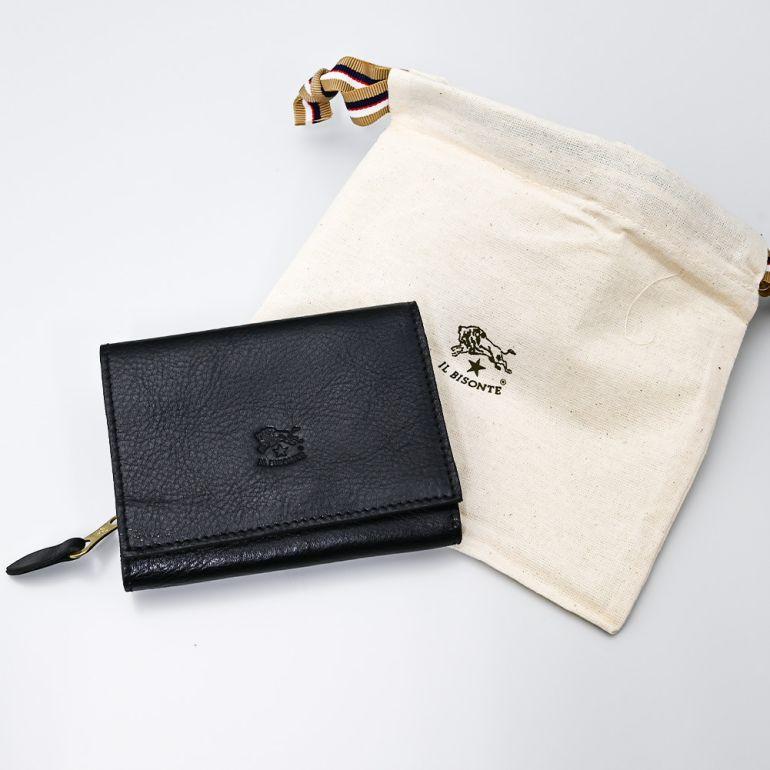 IL BISONTE イルビゾンテ 三つ折り財布 メンズ レディース カウハイド 