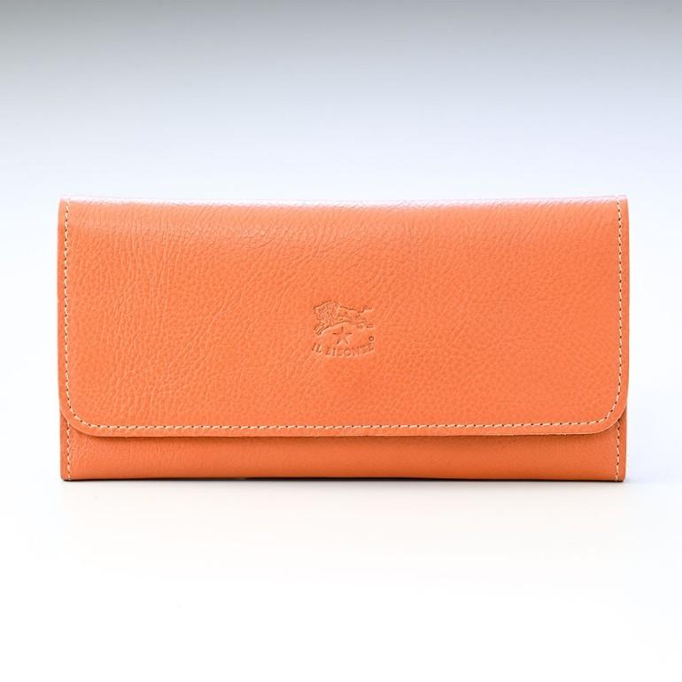 し*品様 早い者勝ち！！ イルビゾンテ お財布 新品未使用 キャラメル色 IL BISONTE（イルビゾンテ） 財布 三つ折り レザー 本革 キャメル