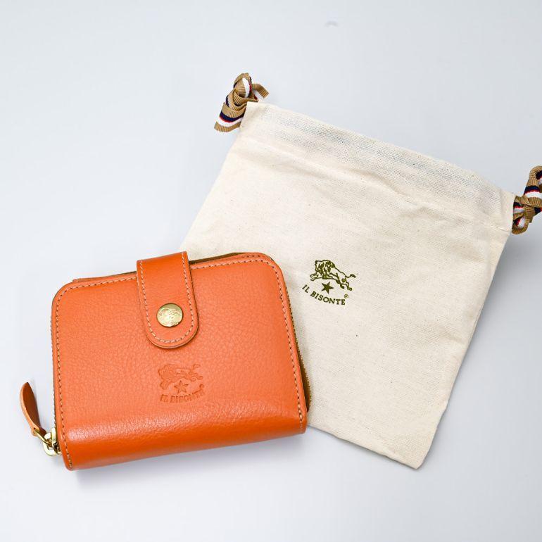 IL BISONTE（イルビゾンテ） 二つ折り財布 ラウンドファスナー