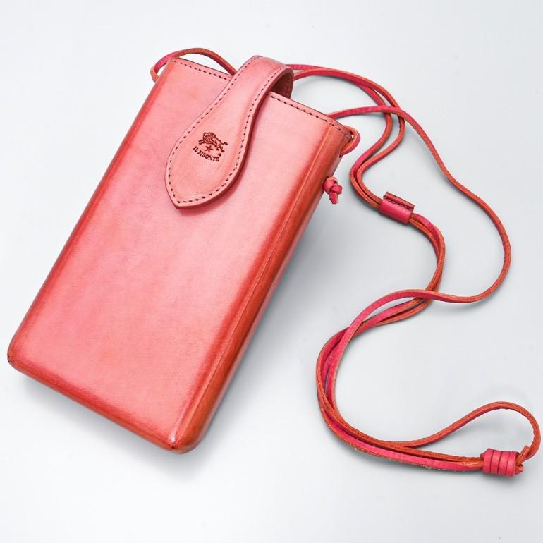 イルビゾンテ Il Bisonte スマホケース クロスショルダー Iphoneケース モバイルケース カウハイドレザー ピンク C1212cu 1060o 名入れ可有料 C1212 Cu 1060o A Level エイレベル 通販 Yahoo ショッピング