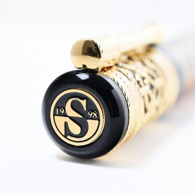 サンティーニ 万年筆 レオナルドダヴィンチ ブラック×ゴールド×マルチ