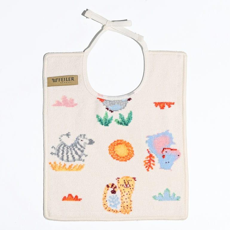 feiler（フェイラー） スタイ よだれかけ ビブ 30cm×25cm リボン結び