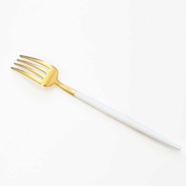 Cutipol（クチポール） GOA ゴア ホワイト×ゴールド デザートフォーク