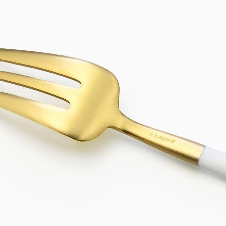 ri-ka　リピーター様価格　GOAホワイト＆ゴールド　ケーキフォーク×４ Cutipol クチポール GOA White Matte Gold ゴア ホワイト マット