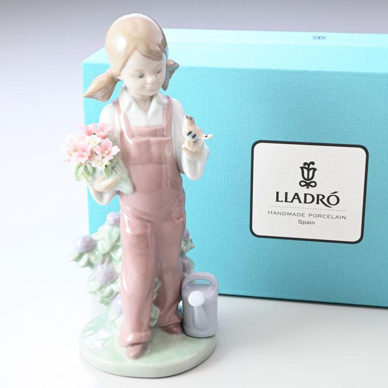 リヤドロ 小鳥と話す少女 フィギュア 人形 女性 女の子 花 LLADRO リアドロ フィギュリン 01005217 インテリア オブジェ 置物｜alevelshop｜06