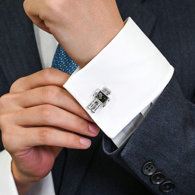 モンアート MONART カフス メンズ カフリンクス カフスボタン ロボット