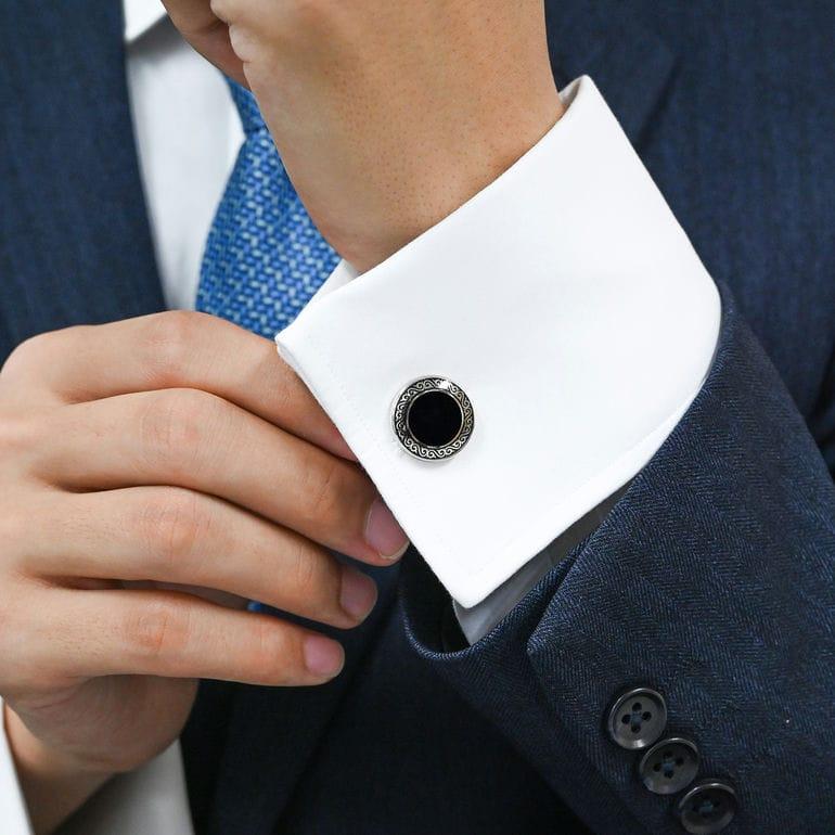 モンアート MONART カフス メンズ カフリンクス カフスボタン オーバル