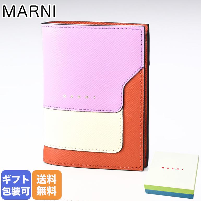 マルニ MARNI 二つ折り財布 レディース ジップ コンパクトウォレット