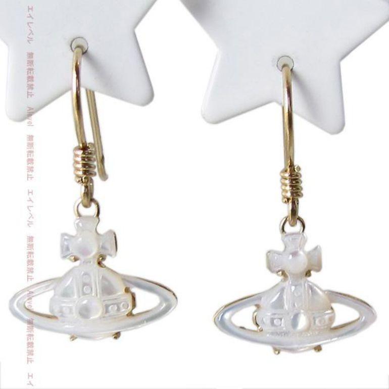 Vivienne Westwood ピアス ホワイトマザーオブパール ゴールド Vivienne Westwood ヴィヴィアンウエストウッド ピアス ビアンカ