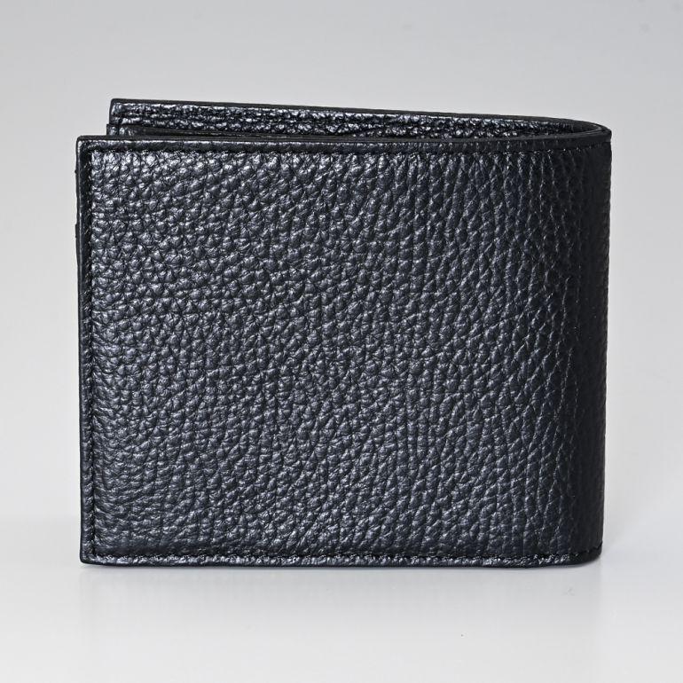 EMPORIO ARMANI エンポリオ アルマーニ 二つ折り財布 タンブルレザー製
