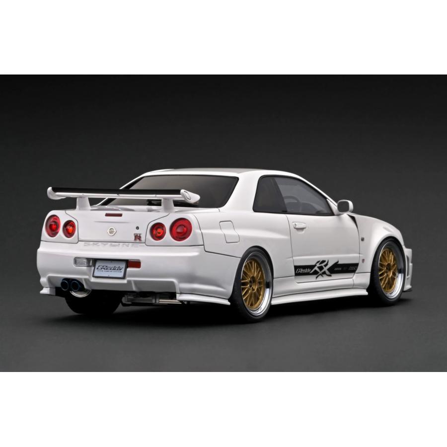 4/14 予約締切 ignition model Nissan Skyline GT-R (BNR34) White (1/18 Scale)｜alex-kyowa｜02