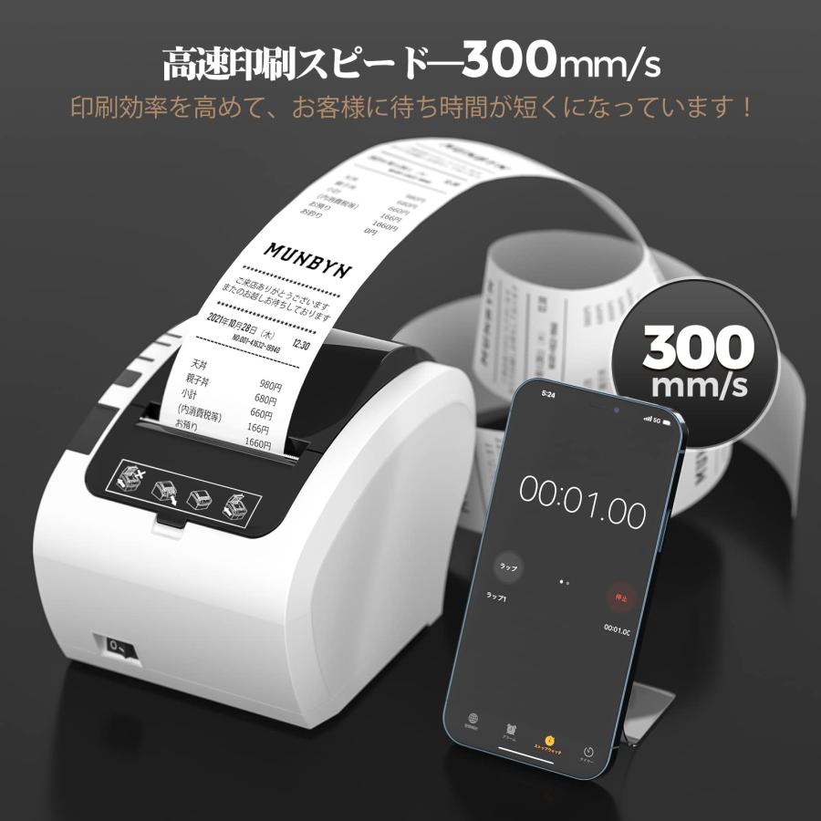 ☆美品　MUNBYN　サーマルレシートプリンター　ITPP047P ☆美品 MUNBYN サーマルレシートプリンター ITPP047P - メルカリ