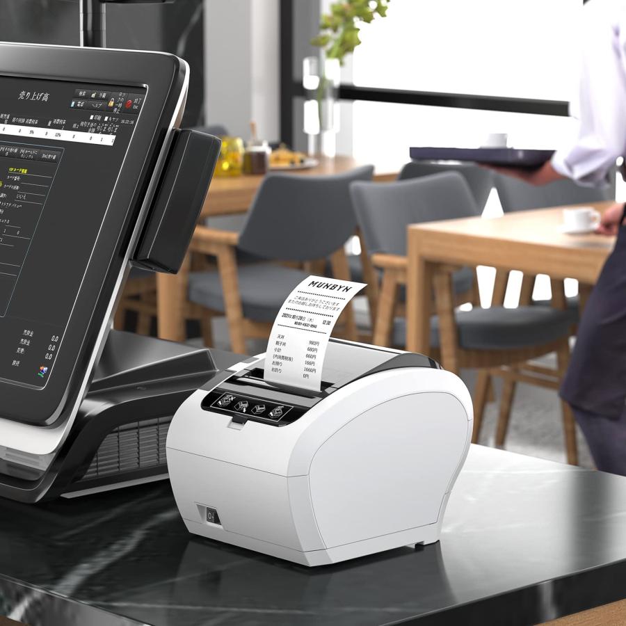 MUNBYN レシートプリンター 感熱式プリンター 高速印刷 USB