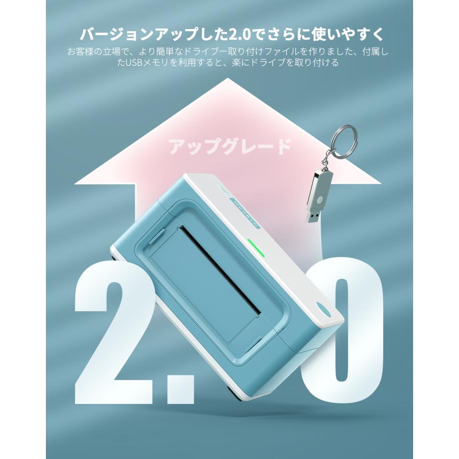 MUNBYN サーマルラベルプリンター 感熱ラベルプリンター 高速印刷 ラベルシール対応 A6サイズ 約102*152mm/4*6インチ USB接続｜alexpc｜14