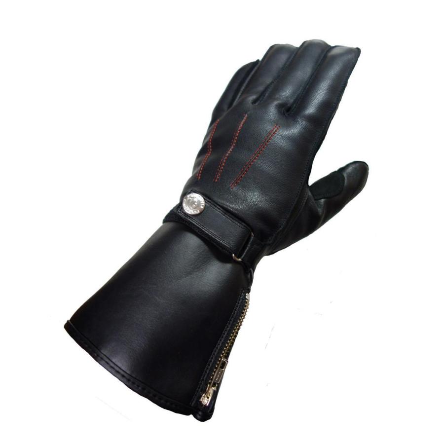 □本革ウインターグローブ （スマホタッチ付）ブラック 3Lサイズ