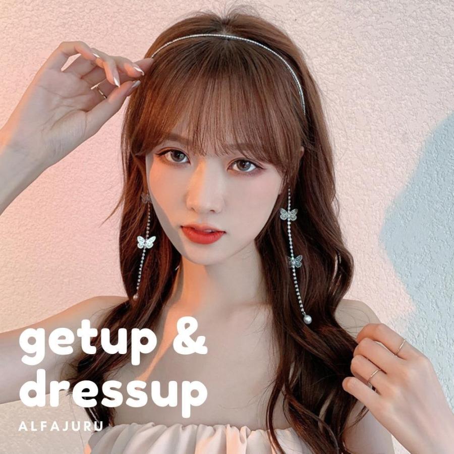 再入荷】カチューシャ ダイヤ バタフライ ヘアアクセサリー アイドル
