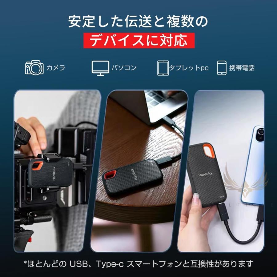 外付けSSD SSD 外付け 最大容量6TB USB3.2 最大3050MB/s USB Type-C