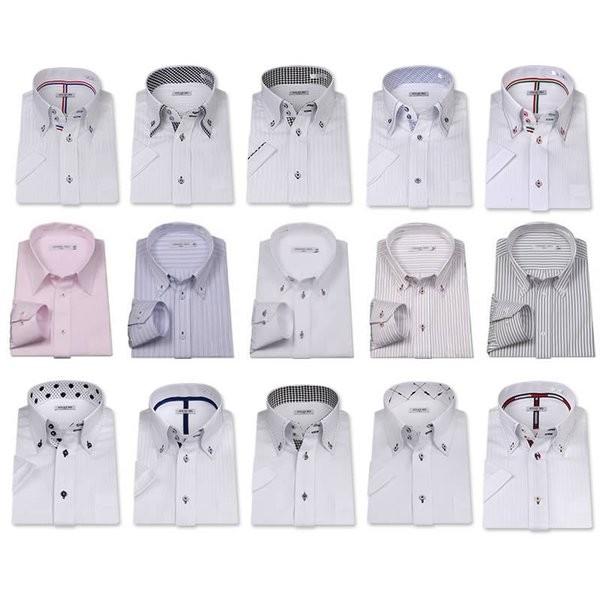 ワイシャツ メンズ 長袖  半袖 Yシャツ わけあり ビジネス シャツ おしゃれ 激安 at-ml-sre-1045 宅配便のみ WS | アトリエ365 | 06