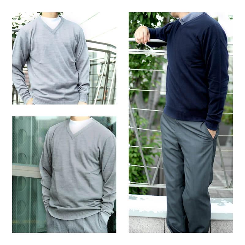 セーター メンズ Vネック ニット カシミアタッチ ビジネス セーター メンズ Vネック ニット カシミアタッチ ビジネス