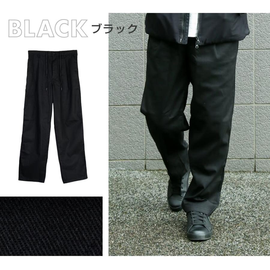 チノパン メンズ パンツ シェフパンツ ズボン セミワイド ワイドパンツ