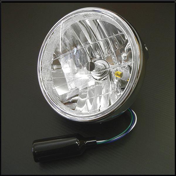 マルチリフレクターヘッドライト    180mm 180φ 180パイ (クリアレンズ) メッキボディー 汎用品 |  | 01