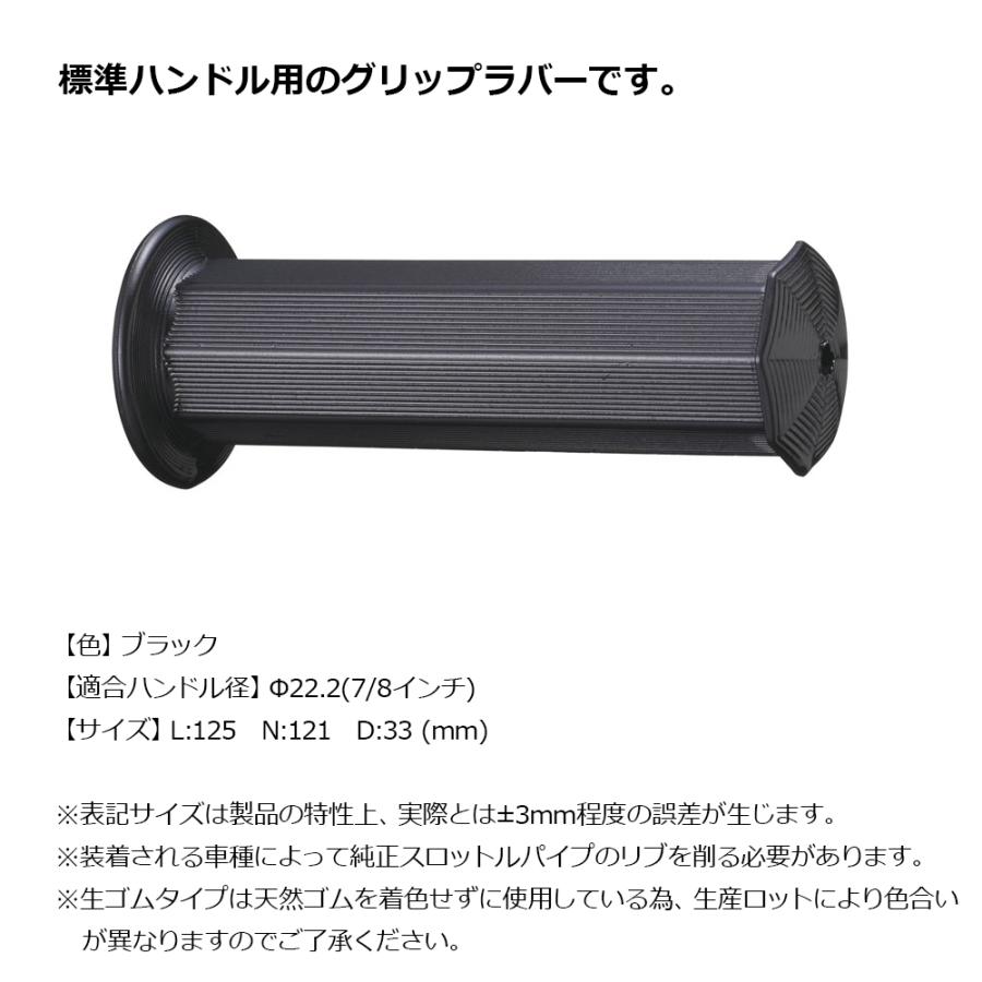 KIJIMA キジマ  201-196 八角グリップ ブラック 125mm 非貫通タイプ 22.2mm ハンドル 汎用品 左右1セット | KIJIMA | 01