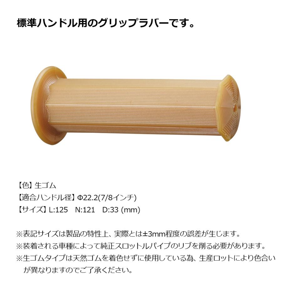 KIJIMA キジマ  201-197 八角グリップ 生ゴム 125mm 非貫通タイプ 22.2mm ハンドル 汎用品 左右1セット | KIJIMA | 01
