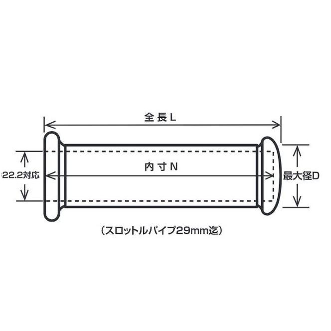 KIJIMA キジマ  201-202 グリップラバー ブラック 114mm 貫通タイプ 22.2mm ハンドル 汎用品 左右1セット バイク グリップ 補修 交換 旧車 レストア | KIJIMA | 02