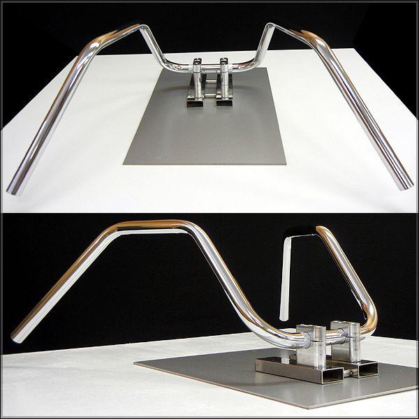 6ベントしぼりアップハンドル 35cm 中型車・大型車バイク用 汎用品 | ブランド登録なし | 01